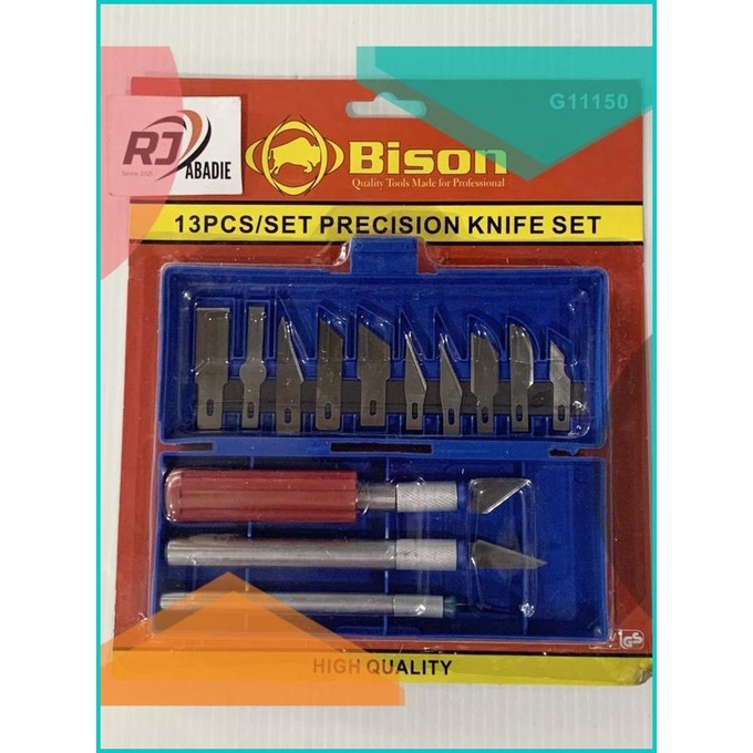 

Pisau Ukir Alat Pahat Kayu Craft Cutter Hobby Knife Set 13pcs Bison 2