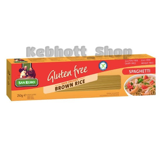 

Promo San Remo Pasta Organic Brown Rice Spaghetti Gluten Free 350Gr Sanremo