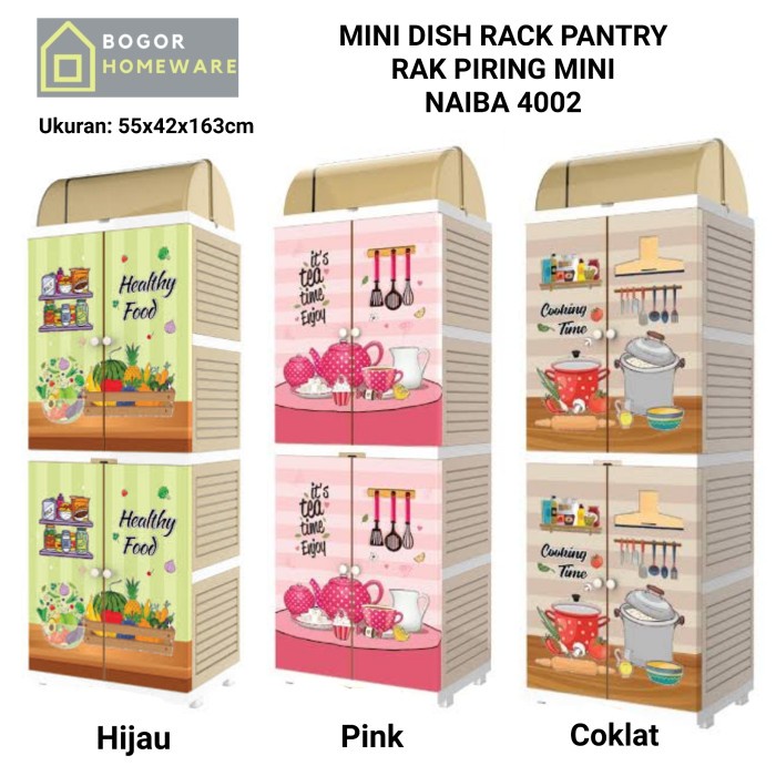 Promo (Khusus Bogor) Lemari / Rak Piring Plastik Naiba 4802 M