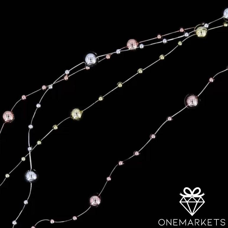 

Bisa Cod] 5 Meter Aksesoris Pita Christmas - Rantai Beads Natal Ps105 Sale