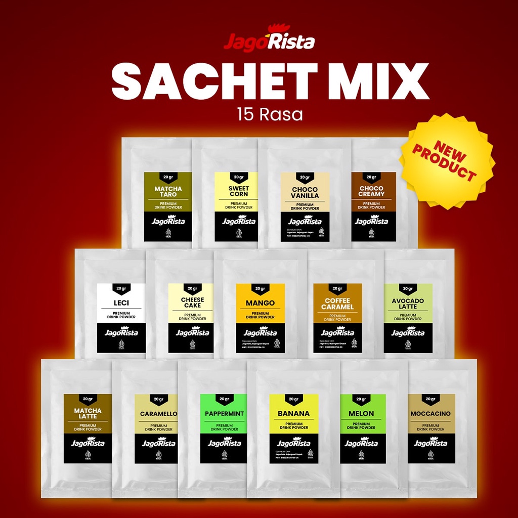 

Sachet Premium Extra 15 Rasa - Bubuk Minuman - Bubble Drink Powder