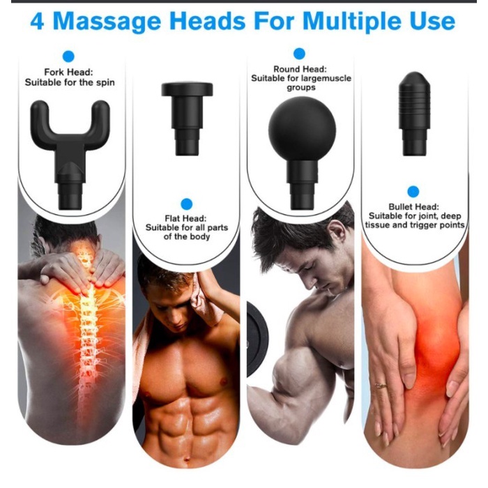 JM- MASSAGE GUN - DEEP TISSUE MUSCLE MASSAGER - ALAT PIJAT GETAR WIRELESS