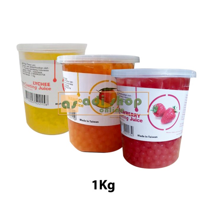 

Promo Coating Juice 1Kg - Popping Boba Taiwan - Topping Minuman Poping Bubbl