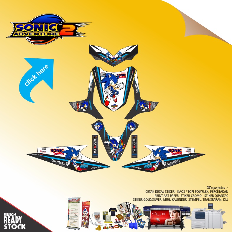 DECAL STICKER HONDA BEAT KARBU SONIC HITAM