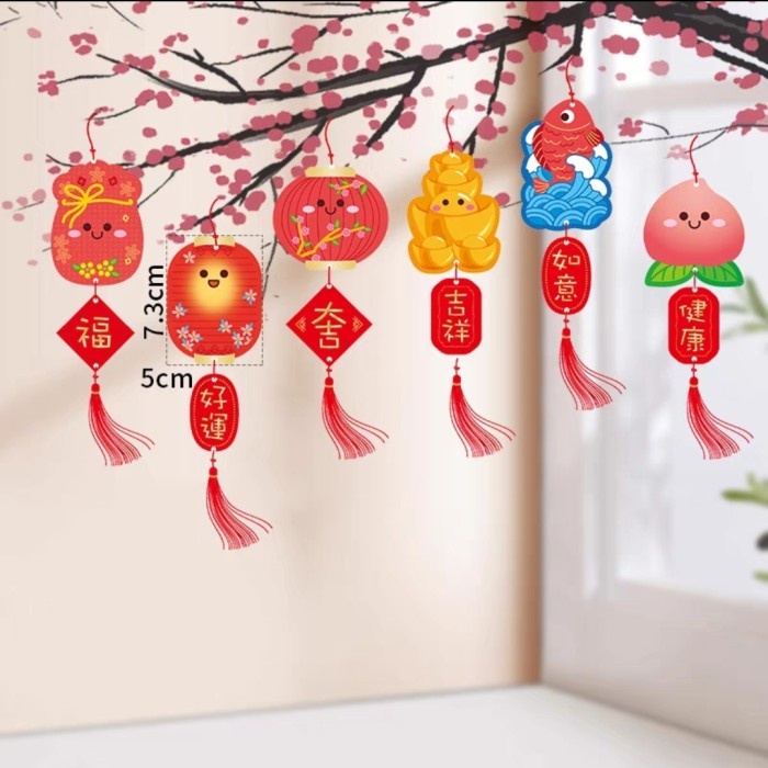 

}}}}}}] GROSIR Angpao Gantung Imlek isi 6 Caisen Barongsai Dekorasi Sincia