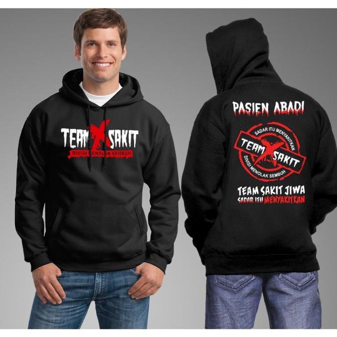 Hoodie Pria Team Sakit Menolak Sembuh , Hoodie Distro Team Sakit Selkuantan