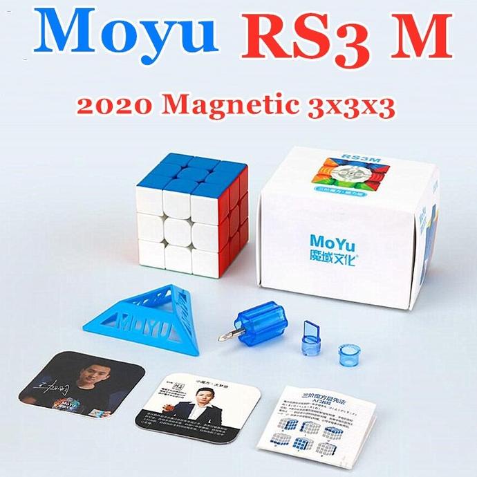 Gratis Ongkir Rubik 3x3 Magnetik Moyu RS3M 2020 Black Base - Rubik 3x3 Magnetic Limited Edition (tri
