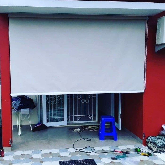 Promo Tirai Outdoor Tahan Panas Dan Hujan Tirai Jendela Roller Blind Costum