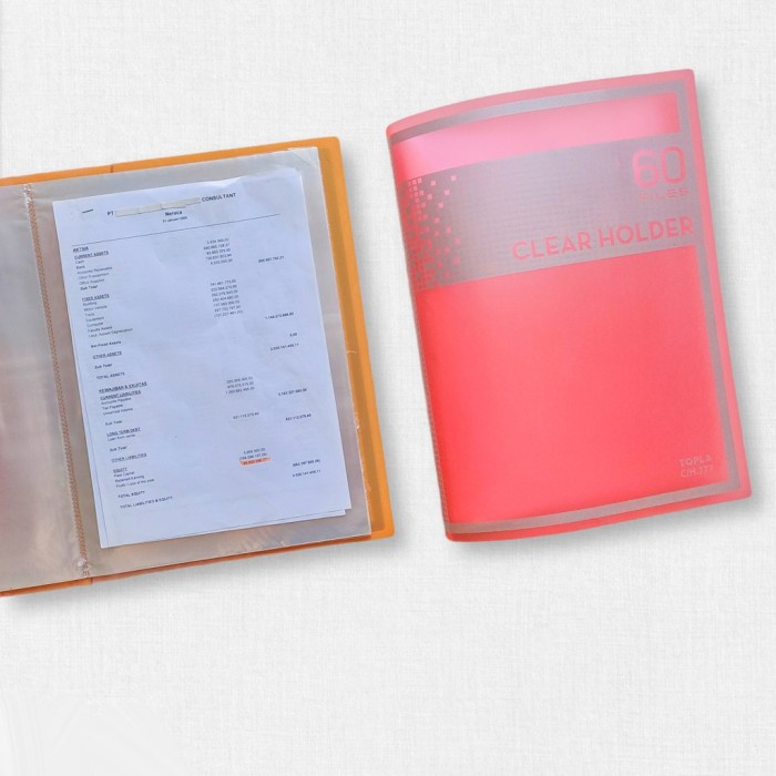 

Baru Clear Holder Folio Isi 60 Lembar Colours - Map Plastik Seri 777 Free Ongkir