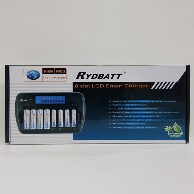 Promo Rydbatt 8 Slot LCD Smart Charger Limited Edition (boy00j.apa)