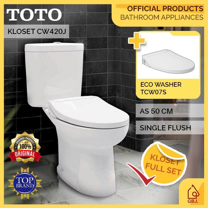 KLOSET DUDUK TOTO CW420 / CW420J + ECOWASHER TCW07S / ECO WASHER