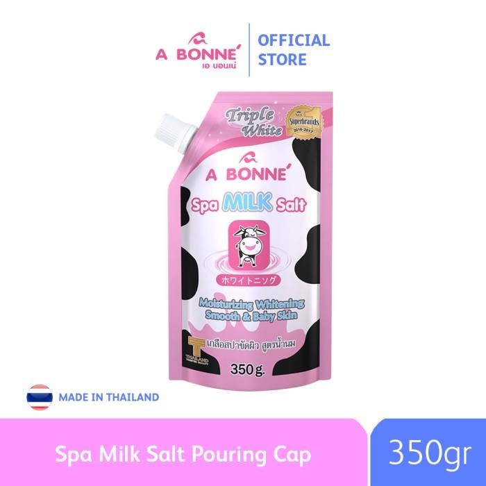 Abonne Spa Milk Salt Scrub Pemutih Kulit 350Gr Memutihkan