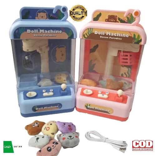 Mainan Anak Mesin Capit Mini Claw Machine Doll Machine - Claw Game Ready