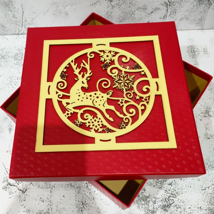 Box kue kering / Lapis Legit natal 22x22x8