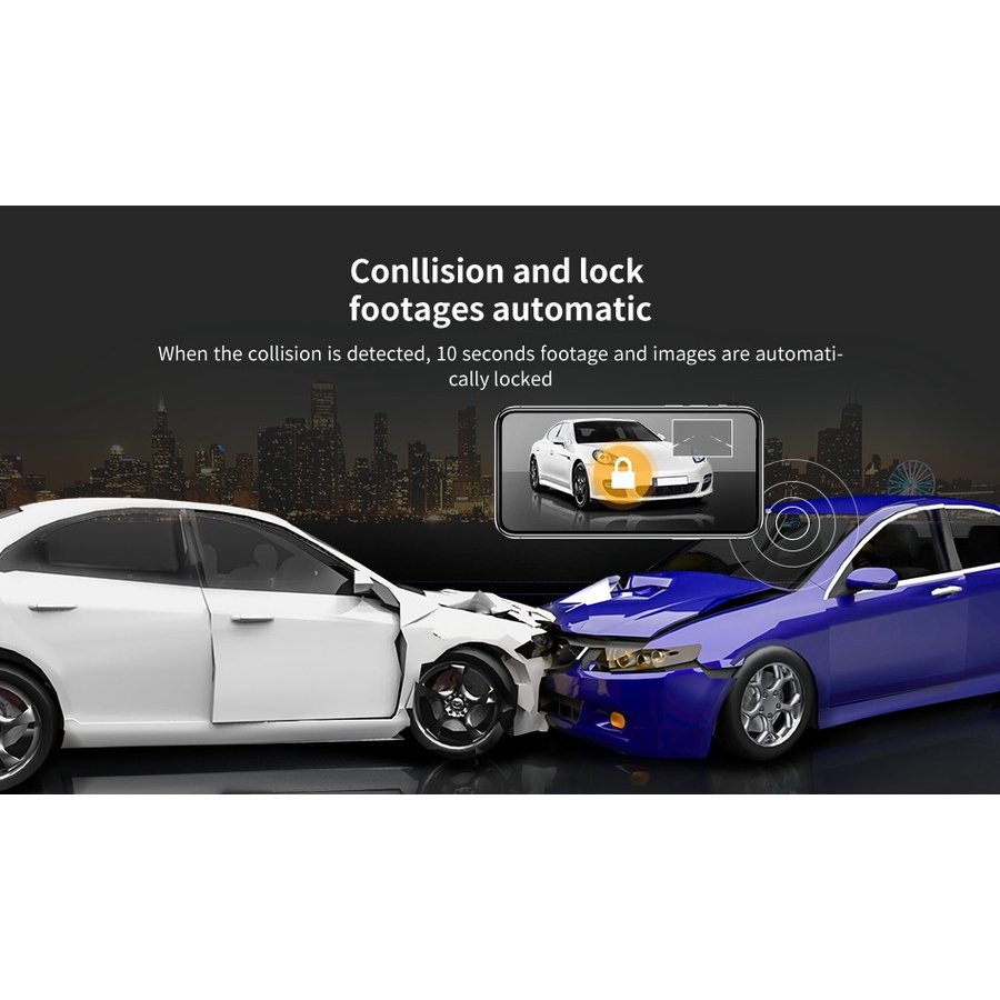 Ddpai N3 Gps Dash Cam 1600P 2K Qhd Night Vision 140 24Hrs Parking Monitor G-Sensor Dashcam / Ddpai