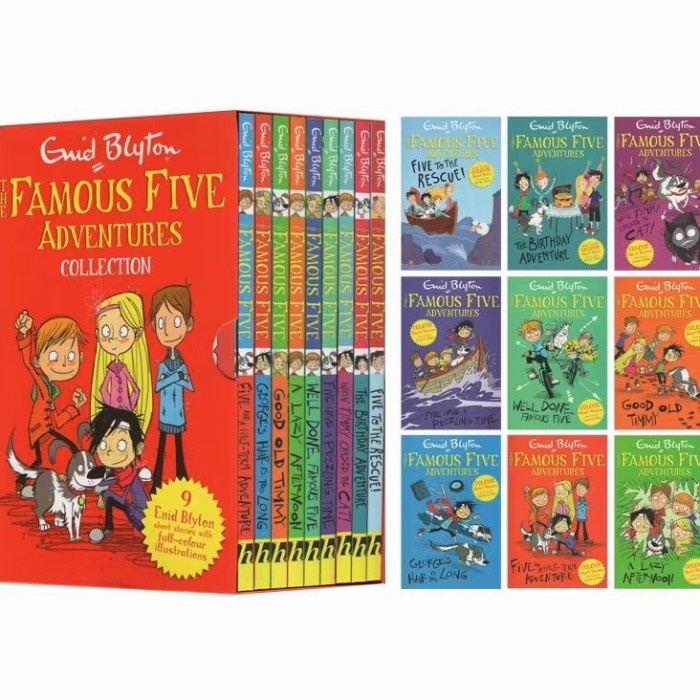 

Baru!! 9 buku famous five adventure collection Enid Blyton child