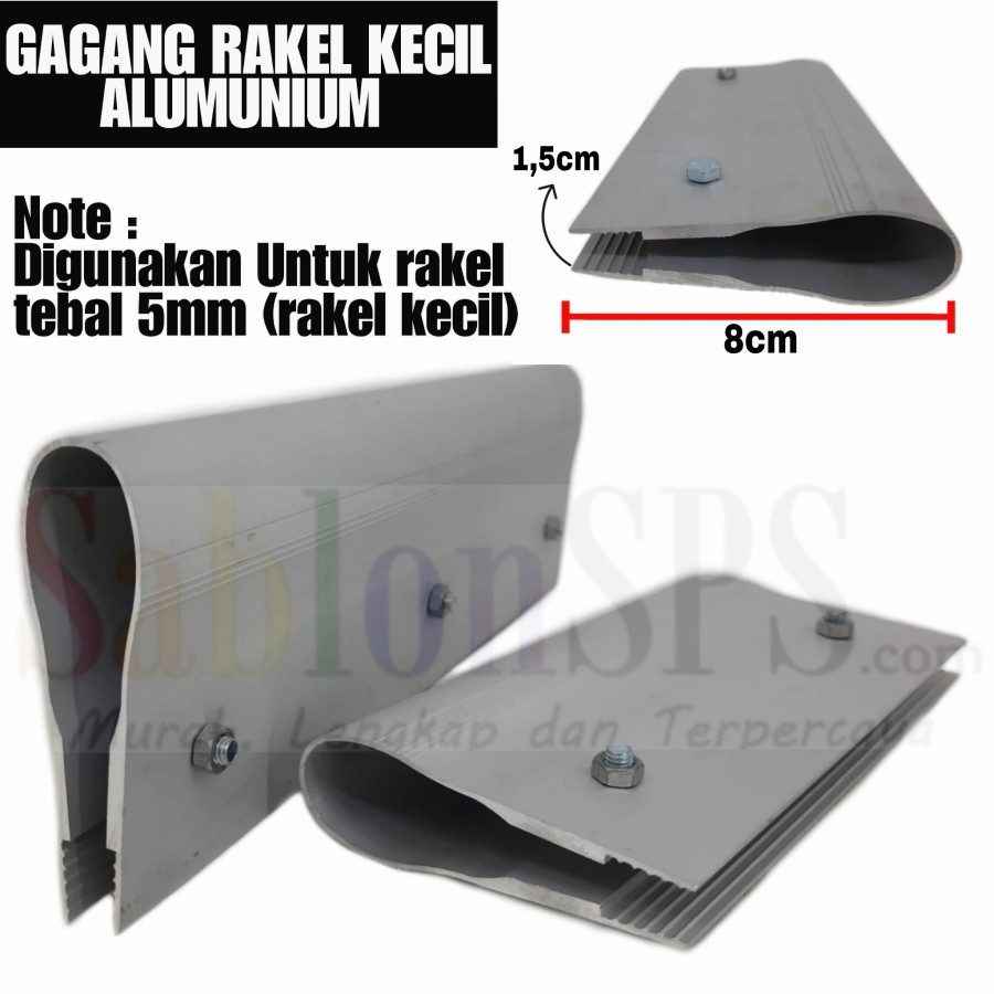 GAGANG RAKEL KECIL ALUMUNIUM SABLON 20CM BAUT LUAR