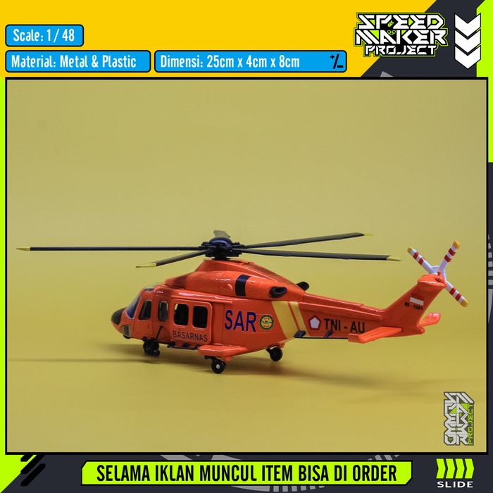 FLASH SALE NEWRAY SKY PILOT CUSTOM HELICOPTER AW139 BASARNAS RESCUE DIECAST 1/48 TERMURAH