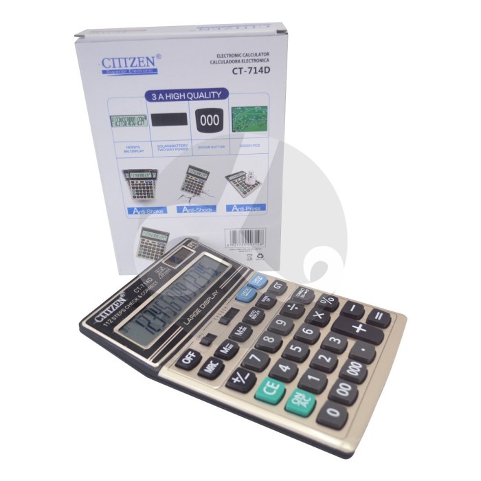 

KALKULATOR CT-714D GTTTZEN/CTTTZEN ELECTRONIC CALCULATOR ct 714 D
