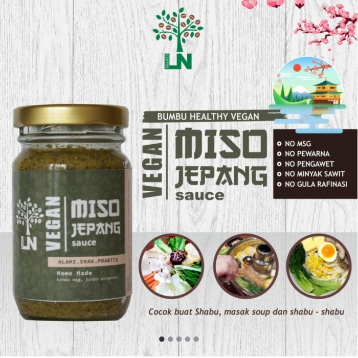 

Promo Premium Vegan Miso Jepang / Bumbu Vegan Praktis 125 Gr