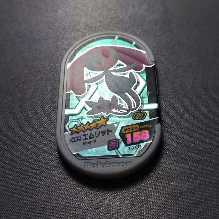 pokemon tretta chip shiny bintang 5 stars #14 mesprit kartu tetra ori telorayampuyuh