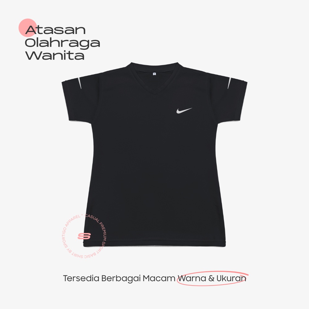 Kaos Olahraga Wanita Dry Fit Caussy cocok untuk Atasan Baju Senam, Training, Fitness, Aerobic, Zumba, Yoga. Jogging, Lari dan Casual Harian, Warna Hitam dan Lainnya Terlaris Bisa COD Gratis Ongkir