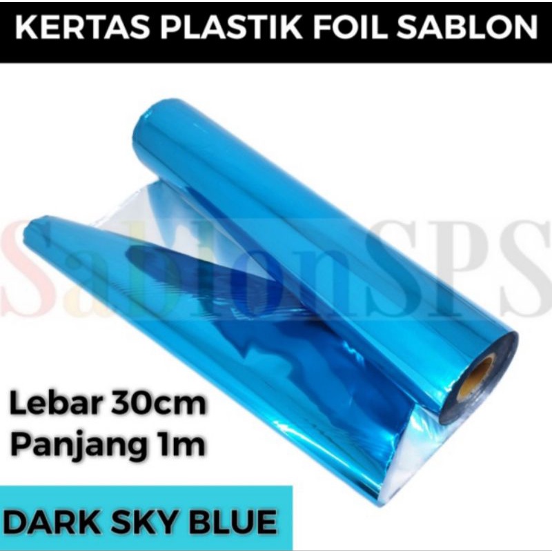 

PLASTIK KERTAS FOIL 30CMX5M TRANSFER SABLON DARK SKY BLUE