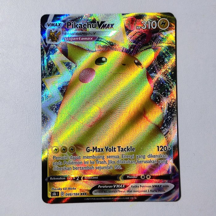 PIKACHU VMAX RRR 046/184 S8B - KARTU POKEMON INDONESIA