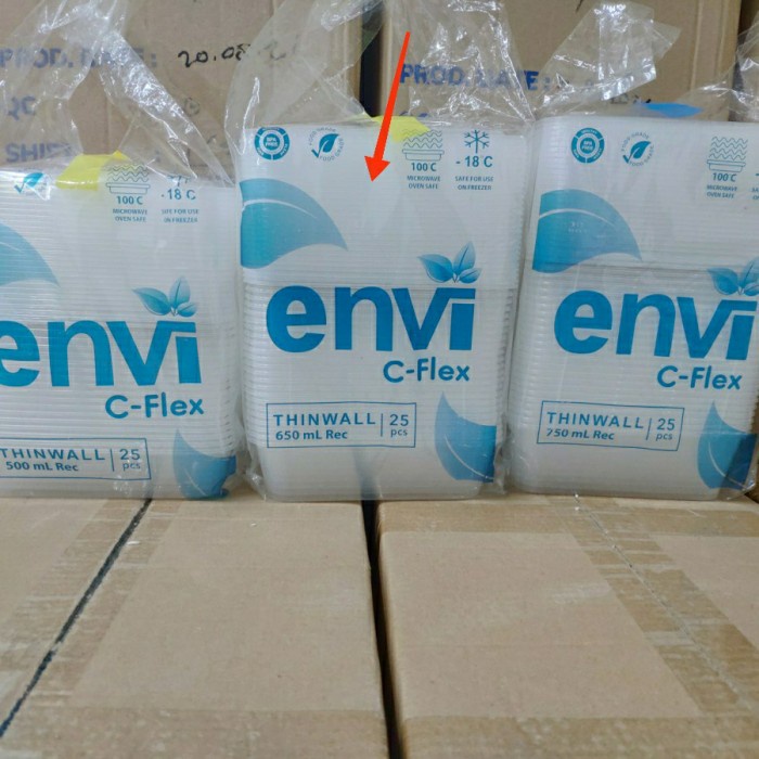 

TERBARU Thinwall 650 ml Rectengel + Tutup Merek ENVI C-FLEX HARGA 25 PCS