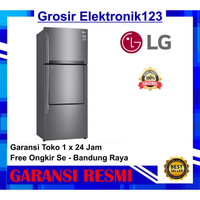 LG KULKAS INVERTER LINEAR COMPRESSOR 2 PINTU - GC A502HLHU