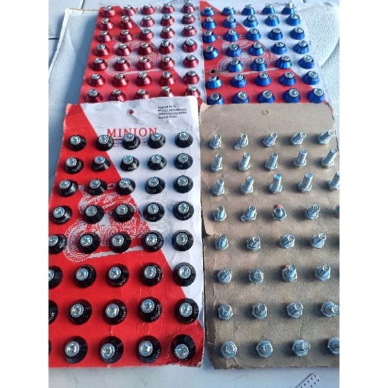 Baut L Plat Nomor Variasi Ukuran 10/Baut Plat BK Motor Variasi Warna / Baut Plat Nomor