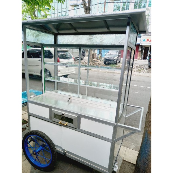 Rombong Aluminium Keliling | Gerobak Soto Ayam Lamongan | Rombong Bakso | Both Aluminium | Gerobak K
