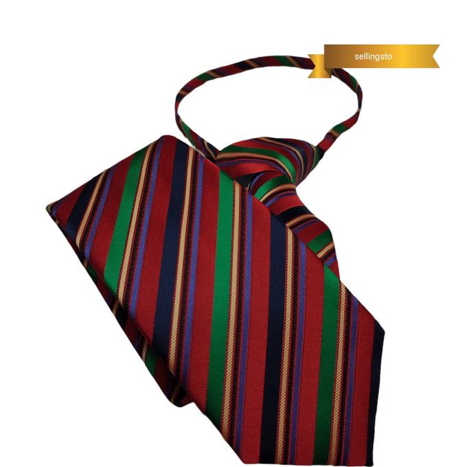 dasi zipper merah maroon dasi instan langsung pakai dasi formal