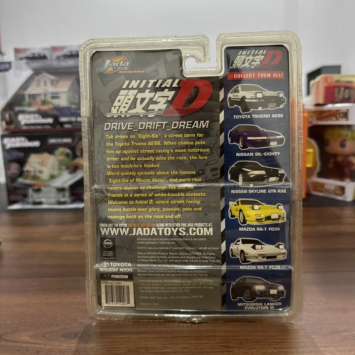 HOT SALE JADA TOYS ~ NISSAN SKYLINE GTR R32 INITIAL D RARE TERBARU