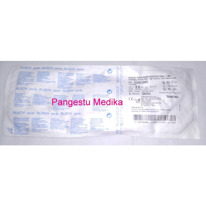 HE- Ett Endotracheal Tube Non Kingking Rusch Telefex Size 6.5