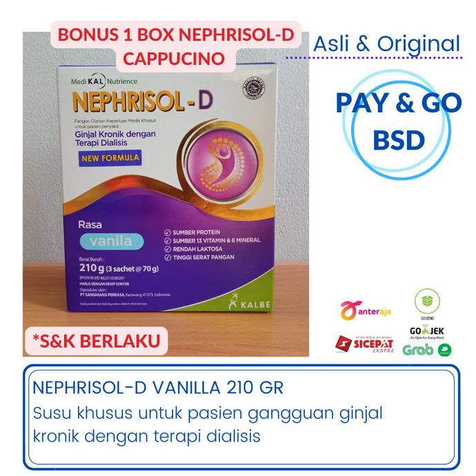 

SUSU GINJAL NEPHRISOL D-231 GR (NUTRISI KHUSUS PASIEN GINJAL KRONIK)