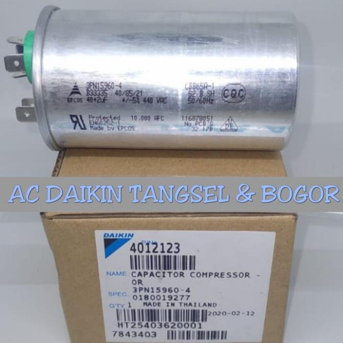 Capacitor / Kapasitor Ac Daikin 1Pk 2Pk Ftne25 Ftne50Mv 40+2Uf