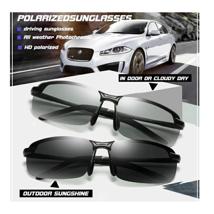 kacamata antisilau siangmalam tembus pandang pria wanita photochromic