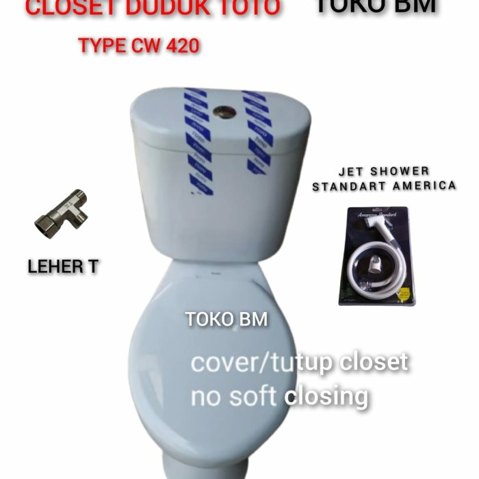Termurah Closet Duduk Toto Cw420J/Toto Cw420J White Two Piece Closet-Jrak As 50 Harga Khusus
