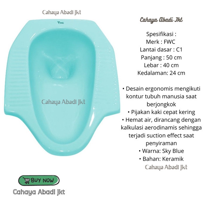 Promo Closet / Kloset Jongkok Fwc Biru Diskon