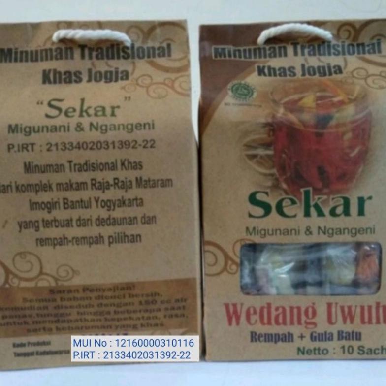 

New - SEKAR Wedang Uwuh Kualitas Isi 10 Sachet (Komplit Rempah + Gula Batu) | Minuman Tradisional Khas Bantul Jogja .,