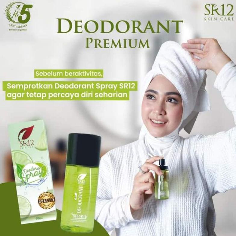 Trendy (Kemasan Baru) SR12 DEODORANT SPRAY  PENGHILANG BAU BADAN PEMUTIH KETIAK ALAMI PRIA WANITA TE