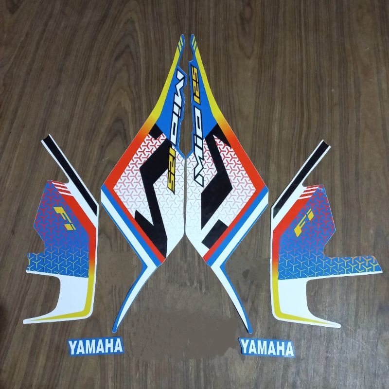 striping Lis sticker standar ORI yamaha mio m3 putih biru 2021 2022 stiker mio m3 2021 2022 putih bi