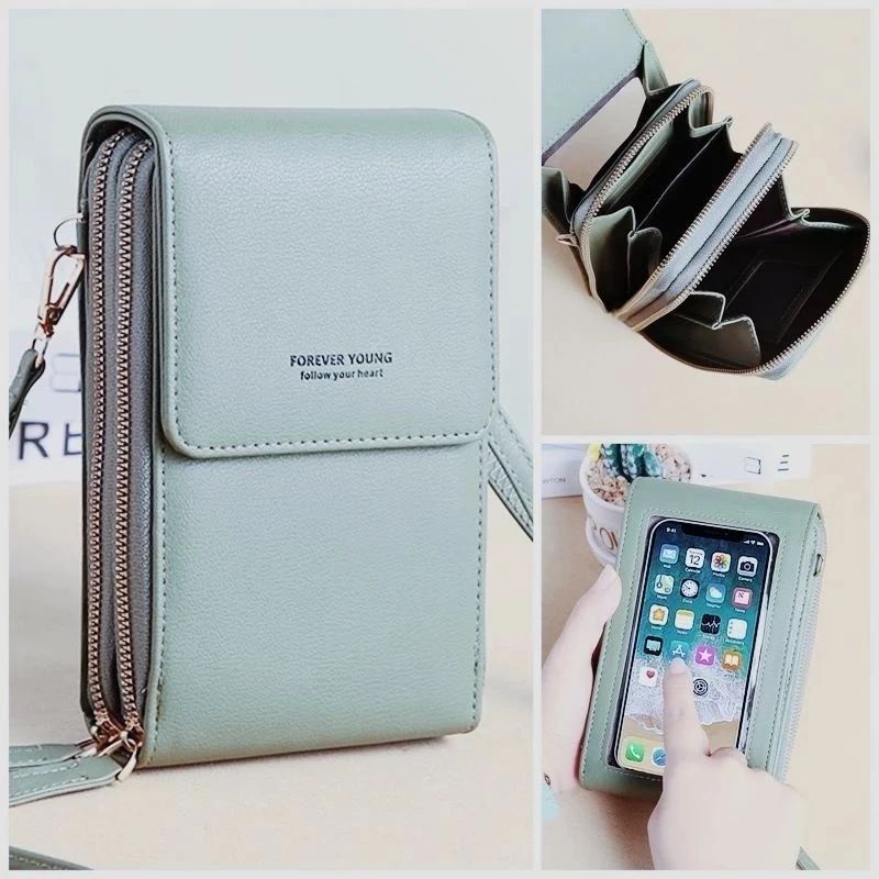 Tas hp wanita Tas selempang Touchscreen dompet hp bahan minisso terbaru quality premium
