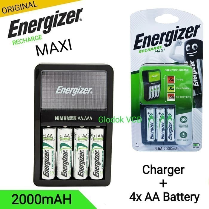 Charger Battery Energizer Aa / Aaa + 4 Battery Aa 2000 Mah