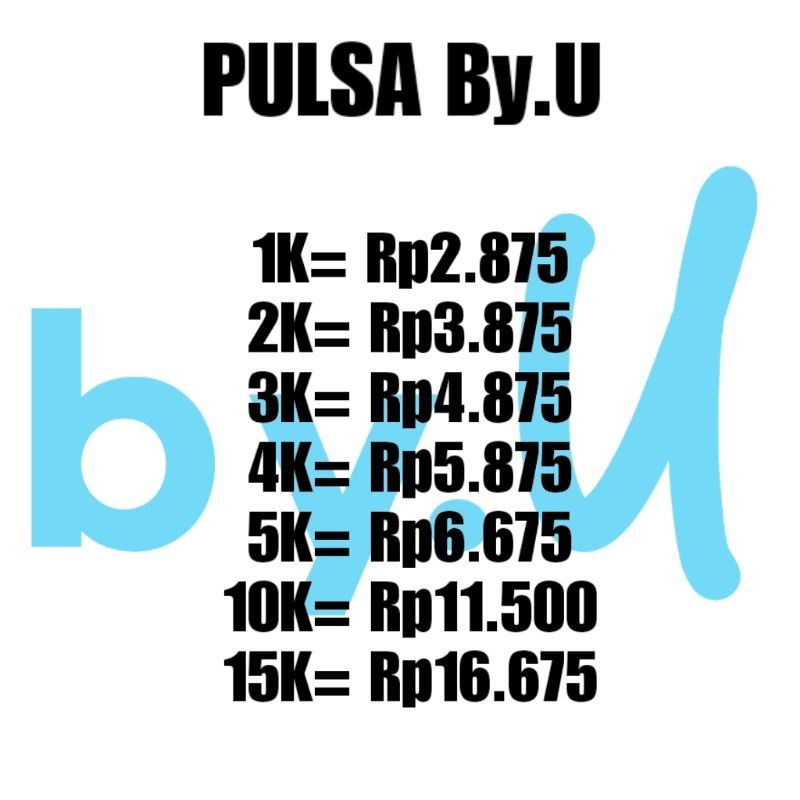 PULSA By.U MULAI 1K MURAH DAN CEPAT