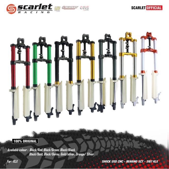 SCARLET RACING Shock Skok Depan USD CNC Plus Bearing KLX 3107