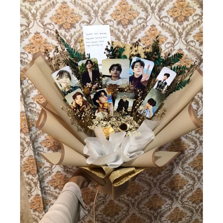 Promo Terlaris [ Po 1 Hari ] Buket Photocard (Pc) Idol / Kpop Nct Bts Trejo Custom - Buket Kado / Wi