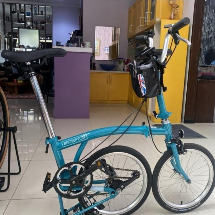 Terlaris Crank arm folding bike BCD 130 kreuz BromptonN 3 sixty silver black