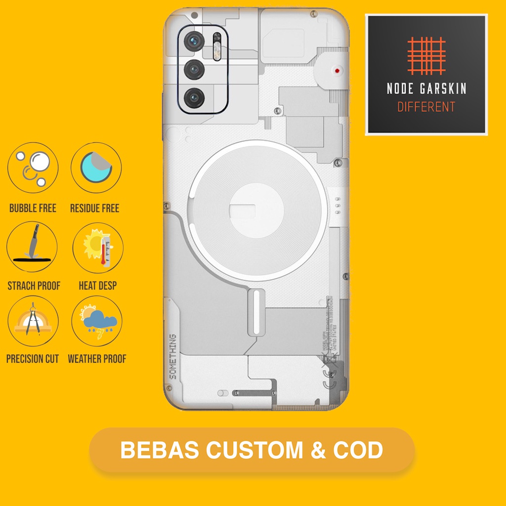 Garskin Skin Vinyl Poco M3 Pro 5G Fullbody Atau Backonly - Bisa Custom - something light Case Sticke